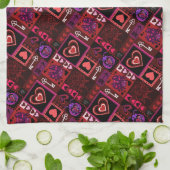 Liebe Bug & Niedlich Hearts Muster Geschirrtuch (Gefaltet)