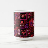 Liebe Bug & Niedlich Hearts Muster Kaffeetasse (Mittel)