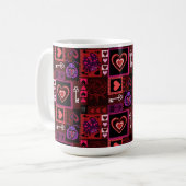 Liebe Bug & Niedlich Hearts Muster Kaffeetasse (Vorderseite Links)