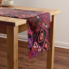 Liebe Bug & Niedlich Hearts Muster Kurzer Tischläufer