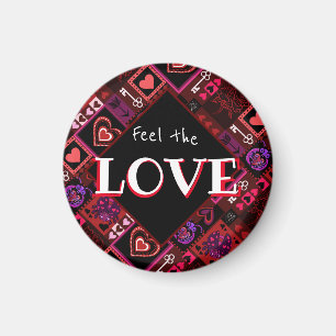 Liebe Bug & Niedlich Hearts Muster Magnet