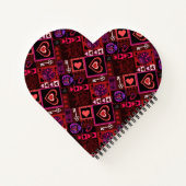 Liebe Bug & Niedlich Hearts Muster Notizblock (Rückseite)