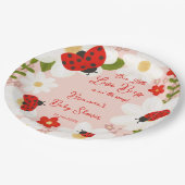 Liebe Bug niedliche Ladybug Babydusche mit Monogra Pappteller (Schrägansicht)