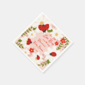 Liebe Bug niedliche Ladybug Babydusche mit Monogra Serviette (Ecke)