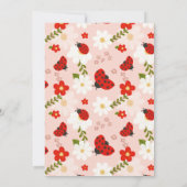 Liebe bug niedliche Ladybug Babydusche whimsical Einladung (Rückseite)