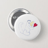 Liebe Bug Round Abzeichen Button (Vorne & Hinten)