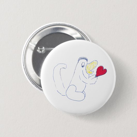 Liebe Bug Round Abzeichen Button (Vorne & Hinten)