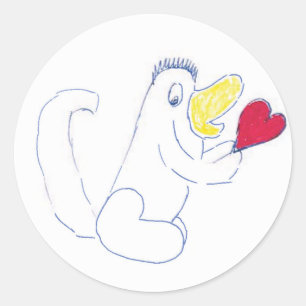 Liebe Bug Round Sticker