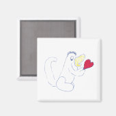 Liebe Bug Square Magnet (Vorderseite/Rückseite)