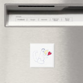 Liebe Bug Square Magnet (In Situ (Geschirrspüler))