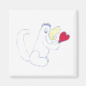Liebe Bug Square Magnet (Vorne)