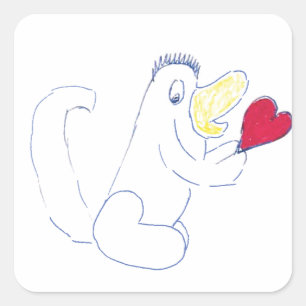 Liebe Bug Square Sticker