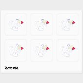 Liebe Bug Square Stickers (Blatt)