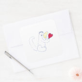 Liebe Bug Square Stickers (Umschlag)