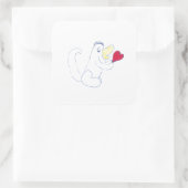 Liebe Bug Square Stickers (Tasche)
