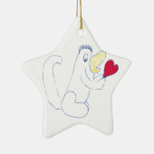 Liebe Bug Star Keramik Weihnachtsfeier Ornament (Rechts)