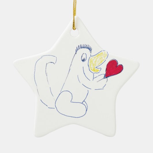 Liebe Bug Star Keramik Weihnachtsfeier Ornament (Vorne)