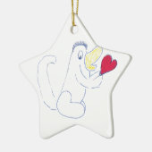 Liebe Bug Star Keramik Weihnachtsfeier Ornament (Links)