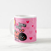 Liebe Bug - Valentinstag Kaffeetasse (Vorderseite Links)