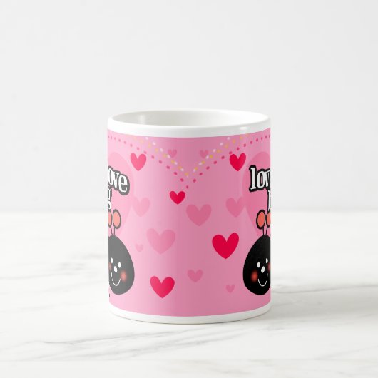 Liebe Bug - Valentinstag Kaffeetasse (Mittel)