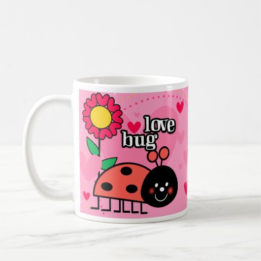 Liebe Bug - Valentinstag Kaffeetasse (Links)