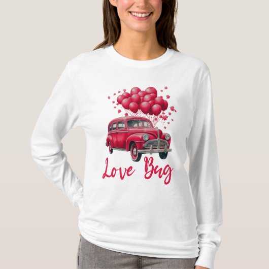 Liebe Bug Vintage Car Lover T-Shirt (Vorderseite)
