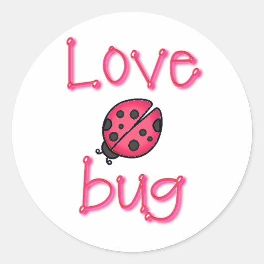 LIEBE BUG VON SHARON SHARPE RUNDER AUFKLEBER (Vorderseite)