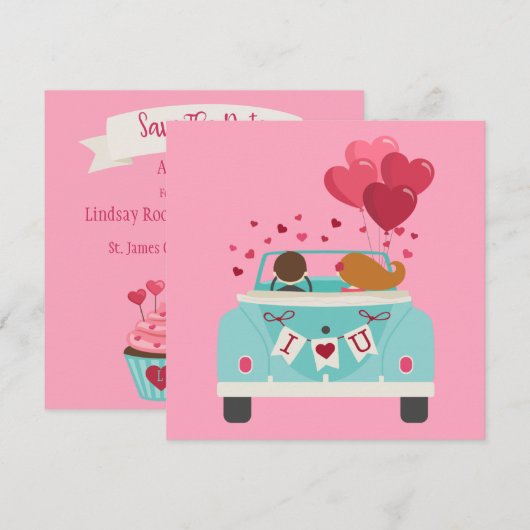 Liebe Bug Wedding Announcement Custom Save the Dat Date (Vorne/Hinten)