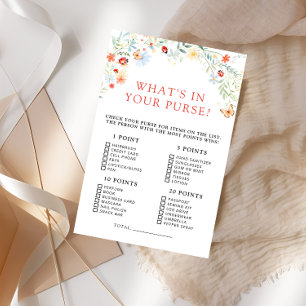 Liebe Bug Whats in Your Purse Baby Shower Game