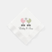 Liebe Buggyen Gemeinsame Kinderdusche Napkins, ros Serviette (Ecke)
