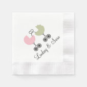 Liebe Buggyen Gemeinsame Kinderdusche Napkins, ros Serviette (Vorderseite)