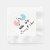 Liebe Buggyen Joint Baby Dusche Napkins, rosa/blau Serviette (Vorderseite)