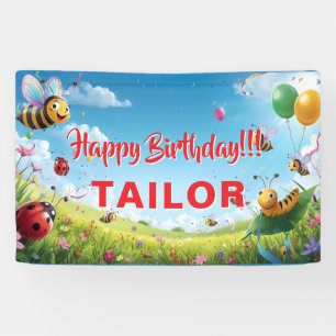 Liebe Bugs Geburtstagsparty Insekten Thema Banner