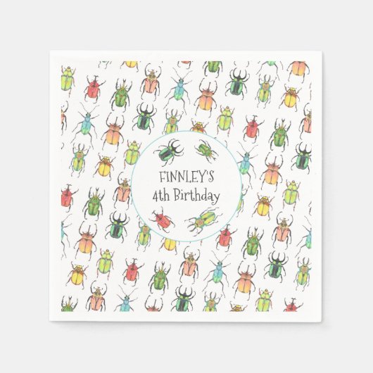 Liebe Bugs Käfer Kindergeburtstag Serviette (Vorderseite)