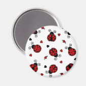 Liebe Bugs Red Ladybugs Magnet (Vorderseite/Rückseite)