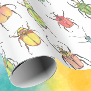 Liebe Bugs Valentine Käfer Farbenfrohe Spaß Geschenkpapier