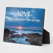 Liebe Builds Bridges plaque Fotoplatte (Seite)