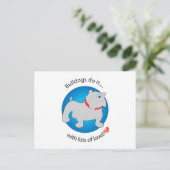 Liebe Bulldog Postkarte (Stehend Vorderseite)