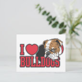 Liebe Bulldogs Postkarte (Stehend Vorderseite)