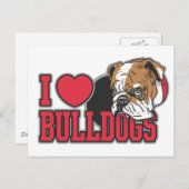 Liebe Bulldogs Postkarte (Vorne/Hinten)