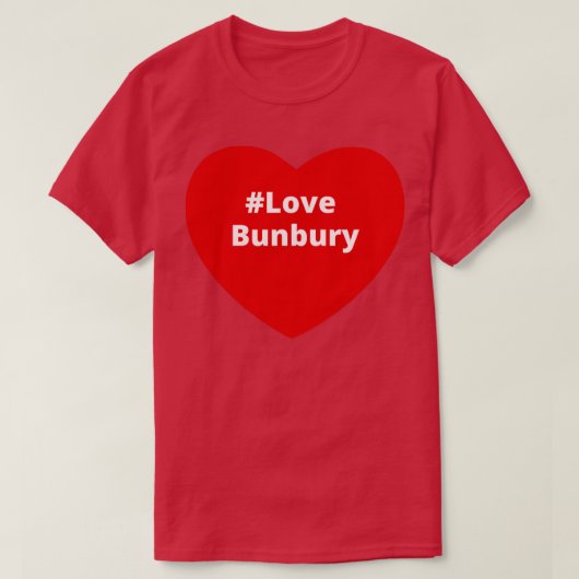 Liebe Bunbury Hashtag Herz T-Shirt (Design vorne)