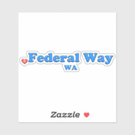 Liebe Bundesstaatlich Way WA Aufkleber