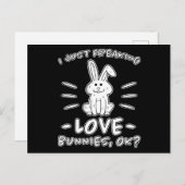 Liebe Bunnies Design Niedliches Kaninchen Sprichwo Postkarte (Vorne/Hinten)