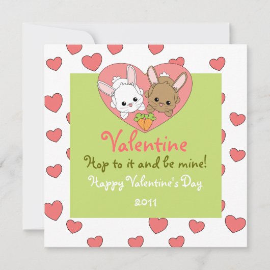 Liebe Bunnies Feiertagskarte (Vorderseite)