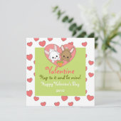 Liebe Bunnies Feiertagskarte (Stehend Vorderseite)