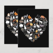 Liebe Bunnies Funny Rabbit Heart (Vorne/Hinten)