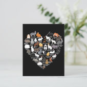 Liebe Bunnies Funny Rabbit Heart (Stehend Vorderseite)