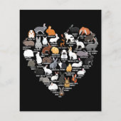 Liebe Bunnies Funny Rabbit Heart (Rückseite)