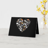 Liebe Bunnies Funny Rabbit Heart Karte (Gelbe Blume)