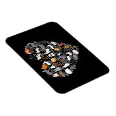 Liebe Bunnies Funny Rabbit Heart Magnet (Rechte Seite)